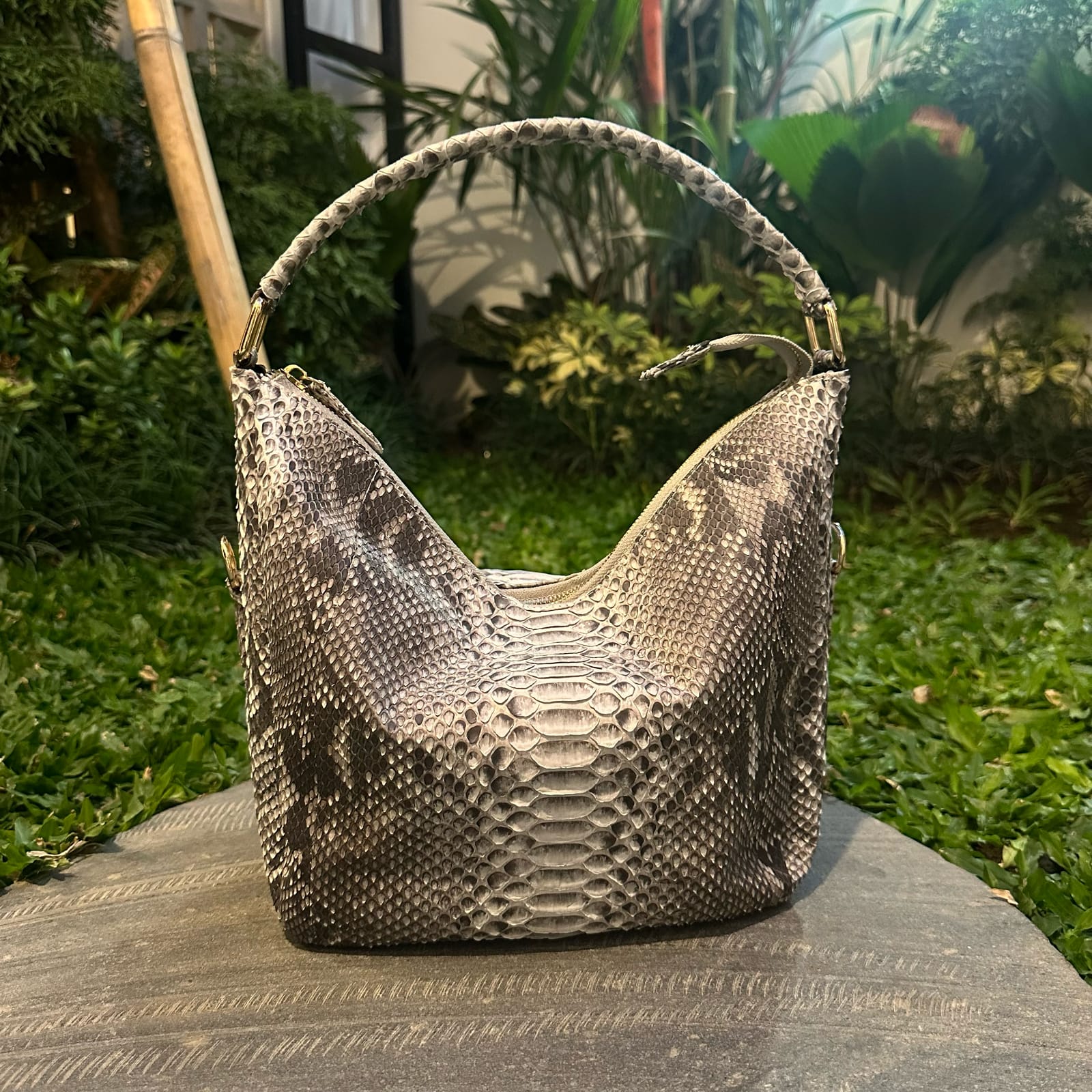 Bucket Bag — Natural Python, foto 1