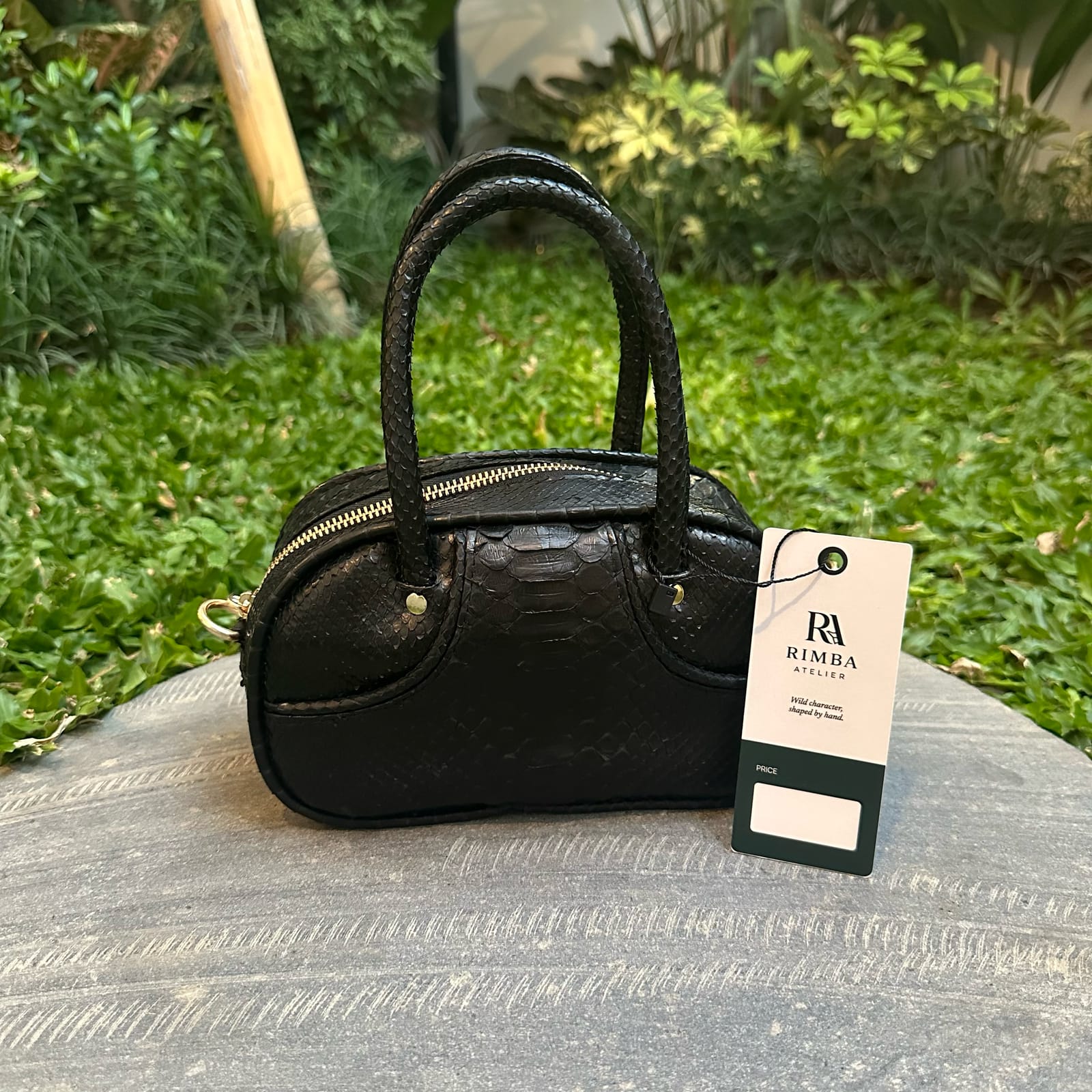 Lily Bag — Hitam Python, foto 1